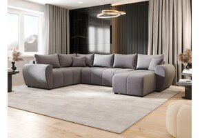 2dekans Slaapbank met opbergruimte Max | U-bank XL | Rechts | Antraciet (Schade rugleuning + Niet in originele verpakking)