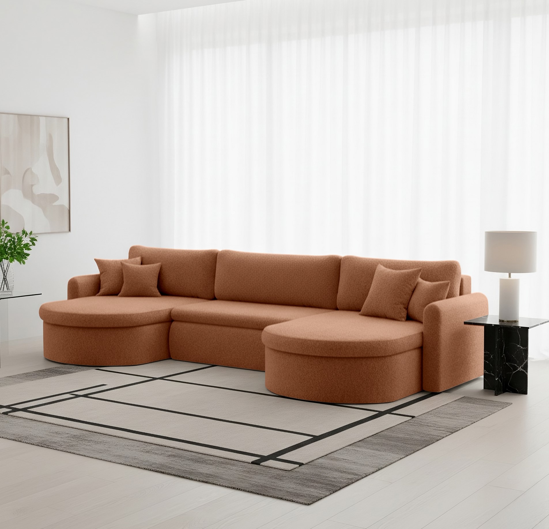 Slaapbank Venetië met Opbergruimte | U-bank