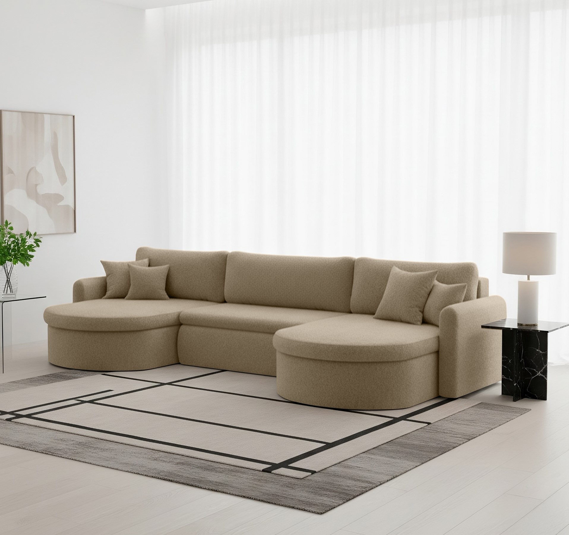 Slaapbank Venetië met Opbergruimte | U-bank