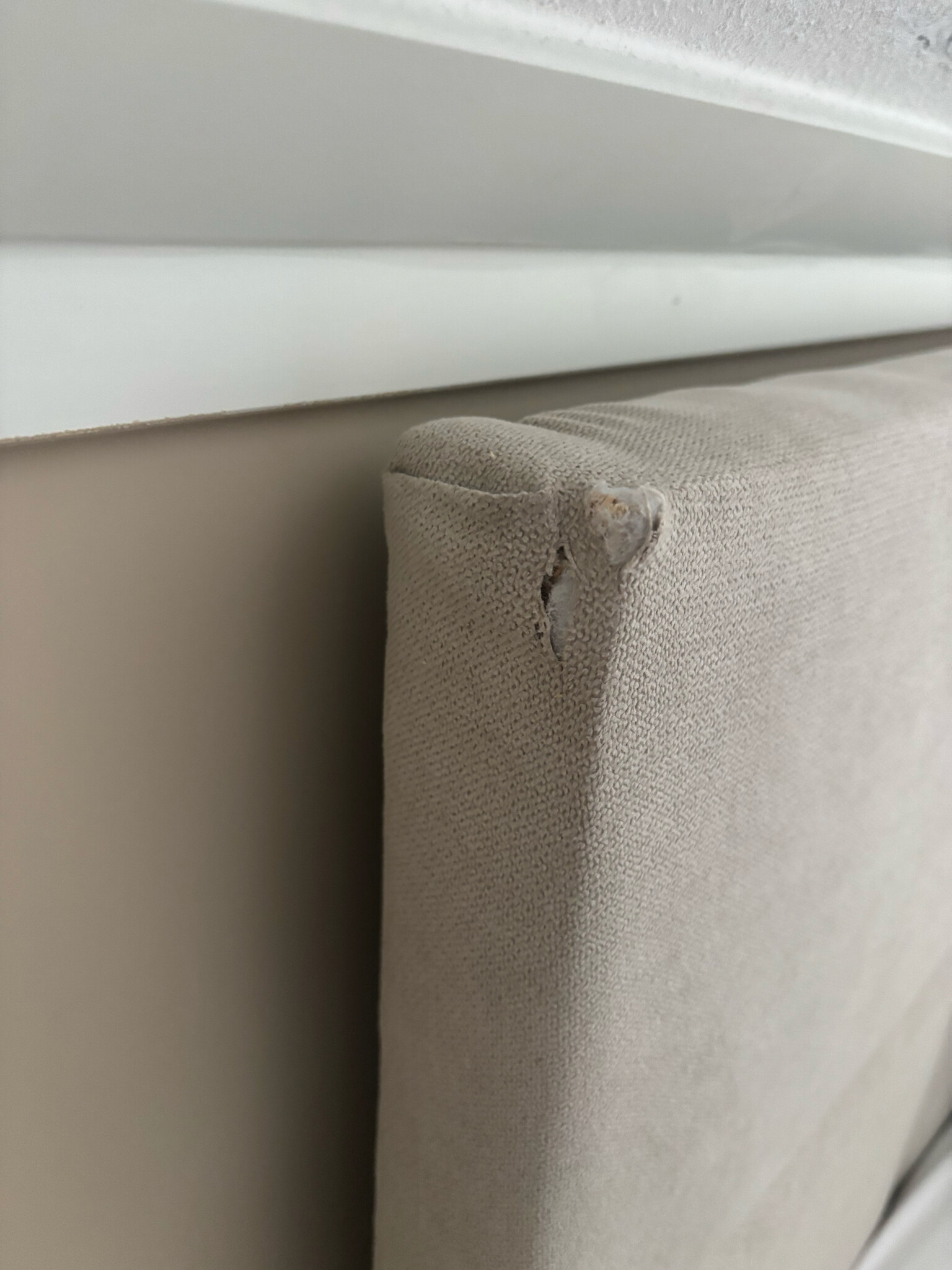 2dekans Hoofdbord Levi 140 x 100 - Beige - (Schade + Niet in originele verpakking - Kans op schade)