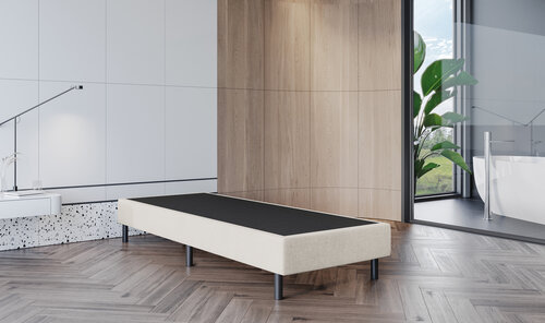 2dekans Harde Box Zonder Matras 90 x 200 Beige - (Gat in achterkant doek )