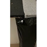 2dekans Hoekbank Kos Grijs + Zwart - Universeel - Slaapbank met opbergruimte [Pootje indraaien - Niet in originele verpakking]