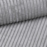 OP=OP Slaapbank Karlo - Ribstof Grijs - L-Hoekbank 3-zits met opbergruimte - Universeel