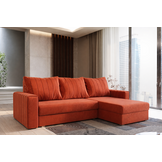 Showroommodel Slaapbank met opbergruimte Noa | Velvet Zalm | Hoekbank (Niet in originele verpakking)