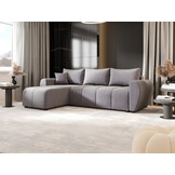 OP=OP Slaapbank met opbergruimte Max Donkerbeige | L-Hoekbank