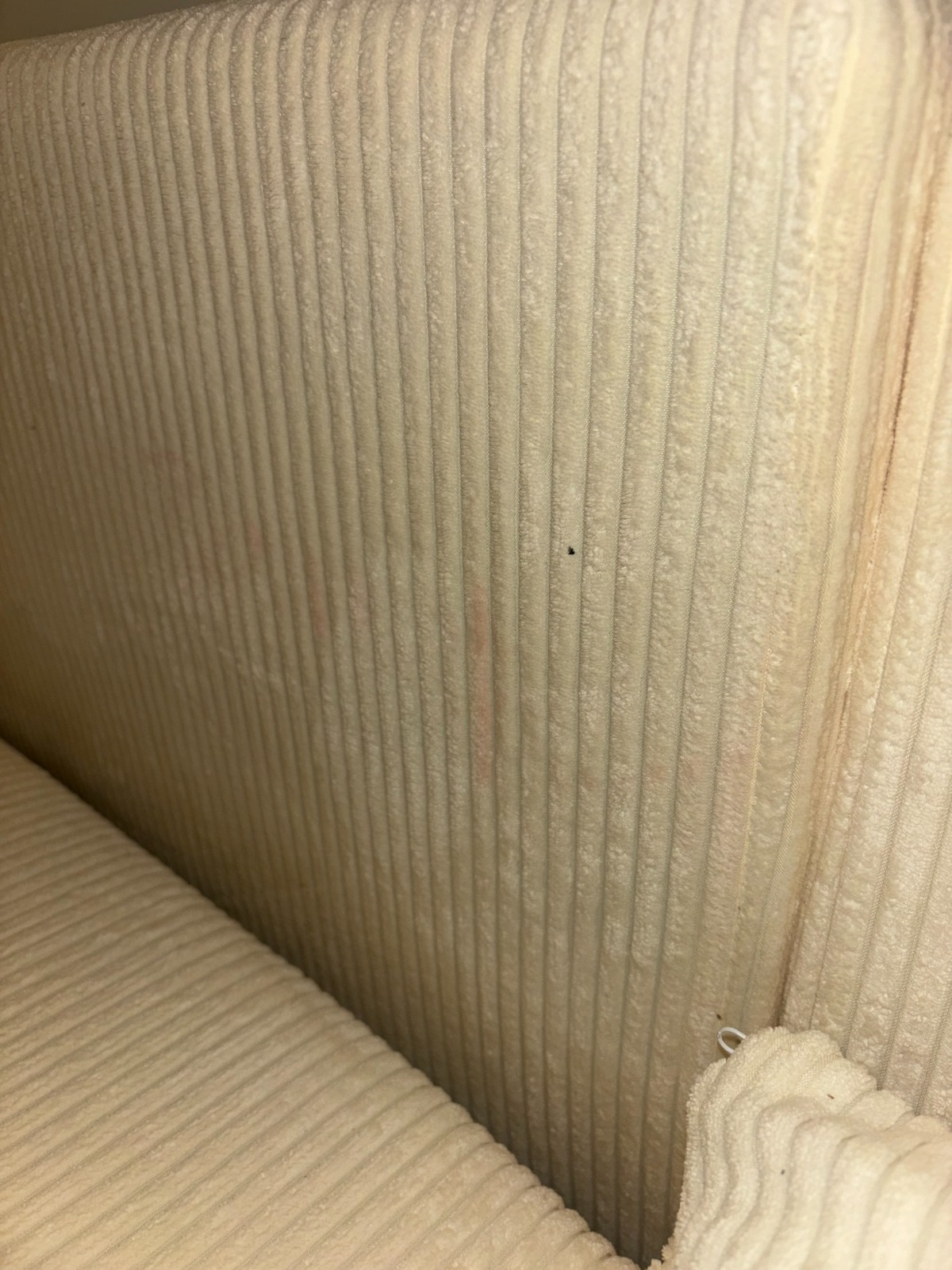 2dekans U-bank Karlo - Ribstof Creme - Slaapbank met opbergruimte -  4 zits (Vlekken - Niet in originele verpakking)