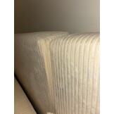 2dekans U-bank Karlo - Ribstof Creme - Slaapbank met opbergruimte -  4 zits (Vlekken - Niet in originele verpakking)