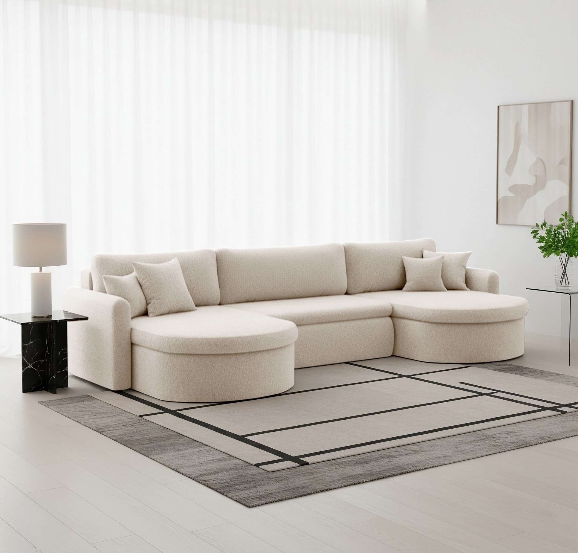 Slaapbank Venetië met Opbergruimte | U-bank