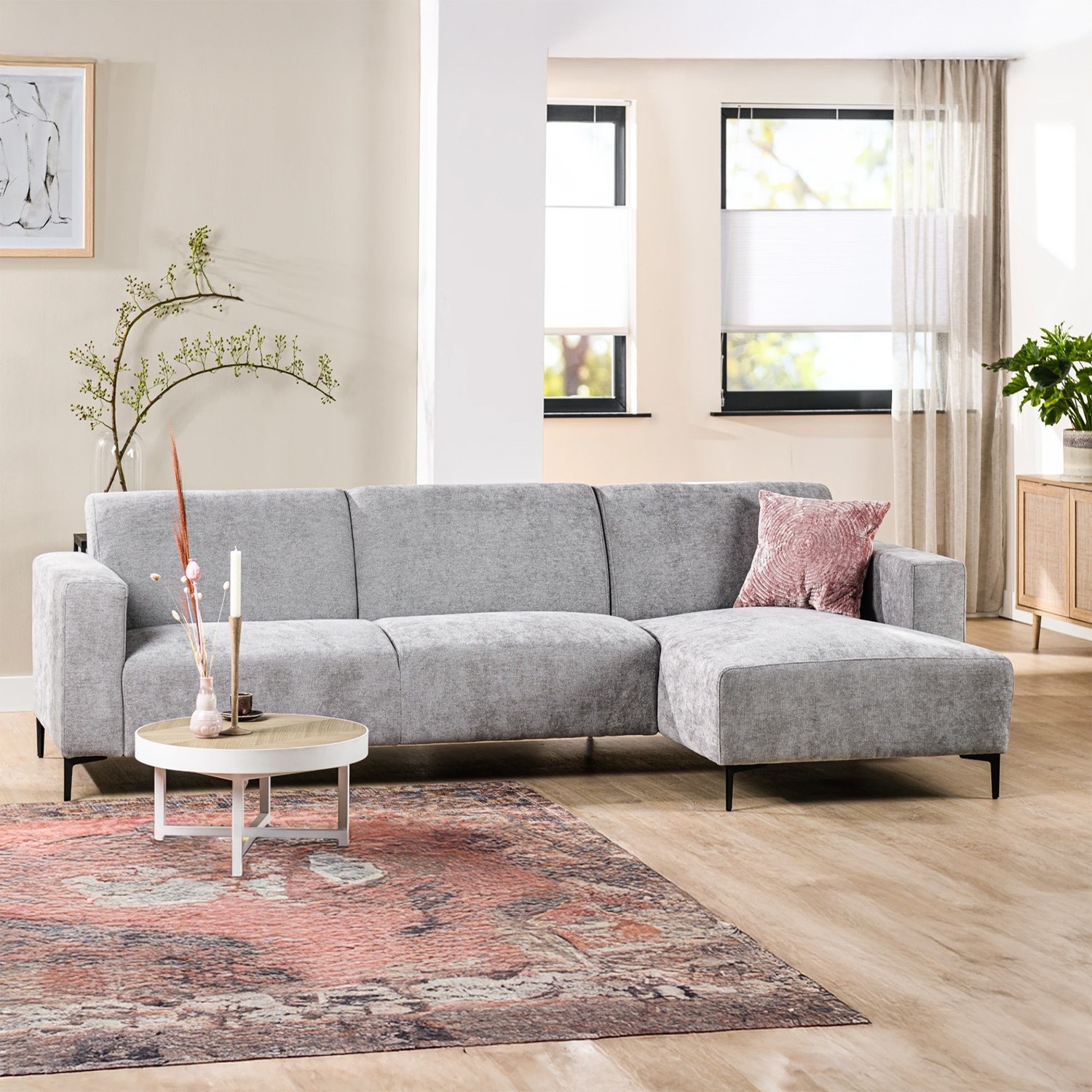 Hoekbank Romy met luxe stoffen en kleuren naar keuze!