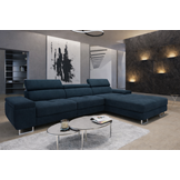 OP=OP Slaapbank met opbergruimte Sem | Skaileer Antraciet | Rechts |  L-Hoekbank