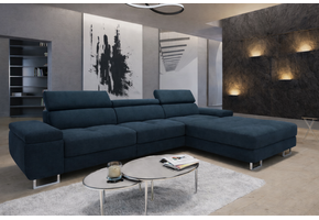 OP=OP Slaapbank met opbergruimte Sem | Skaileer Antraciet | Rechts |  L-Hoekbank