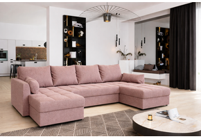 2dekans U-bank Kos Roze - Universeel - Slaapbank met opbergruimte (Niet in originele verpakking)