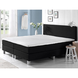 2dekans Boxspring Basic 180 x 200 Antraciet - Incl Koudschuim 12 cm Topper (Stofdoek onderzijde boxen kapot en zijkant ingedeukt - Niet in originele verpakking)
