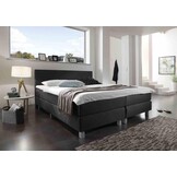 2dekans Boxspring Basic 180 x 200 Antraciet - Incl Koudschuim 12 cm Topper (Stofdoek onderzijde boxen kapot en zijkant ingedeukt - Niet in originele verpakking)