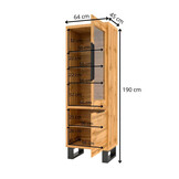 Vitrinekast Halmstad - 2-deurs - Wotan Eiken