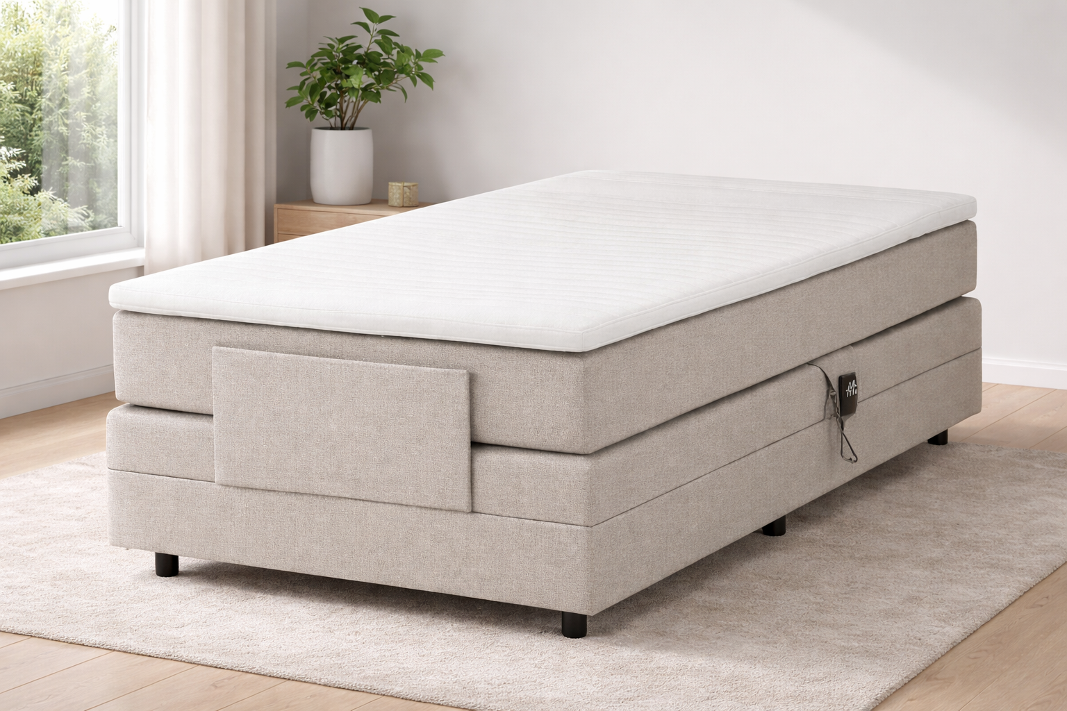 2dekans Elektrische Box King 80 x 200 Beige -  (Stofschade + Niet in originele verpakking)