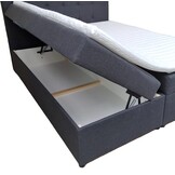 OP=OP Opberg Boxspring Velvet Croco - 180 x 200 Beige