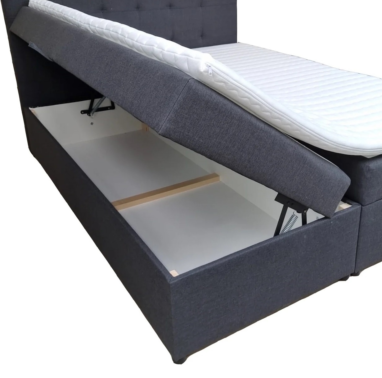 OP=OP Opberg Boxspring Velvet Croco - 180 x 200 Beige