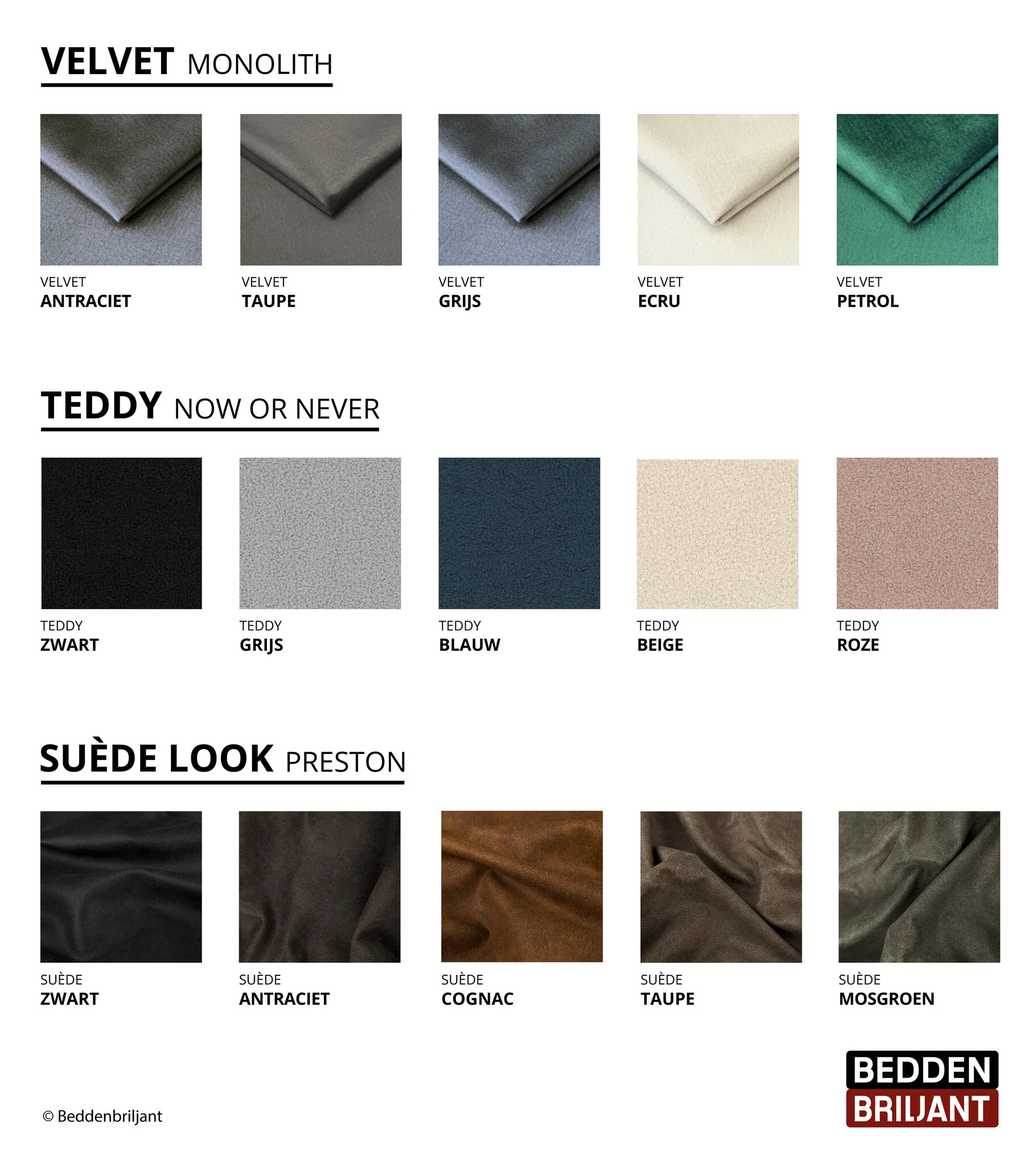 Hocker met 1 Lade | in erschillende stof/ kleuren mogelijk