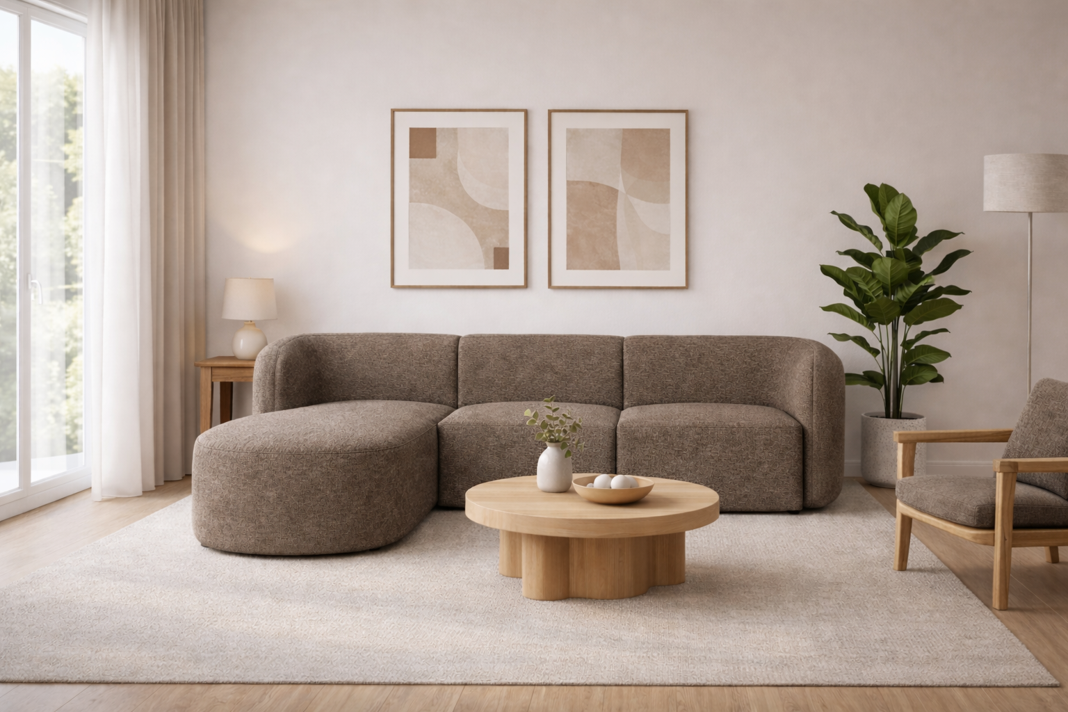 Loungebank Athene | In linker en rechter uitvoering | L-Bank