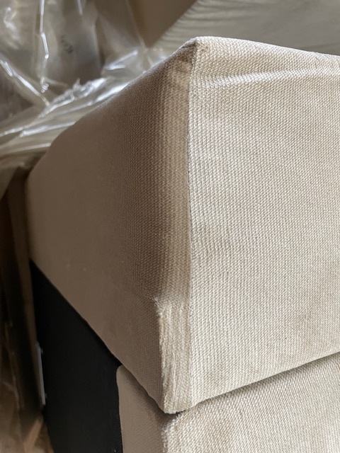 2dekans Opberg Boxspring Fluweel Fondi - incl voetbord |160 x 200 Ecru |  Diverse Schade  - Niet in originele verpakking - kans op meer schade