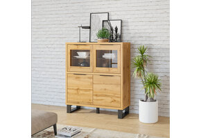 Vitrinekast Halmstad - 4-deurs - Wotan Eiken