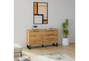 Dressoir Halmstad - 1-deurs incl. 3 lades - Wotan Eiken