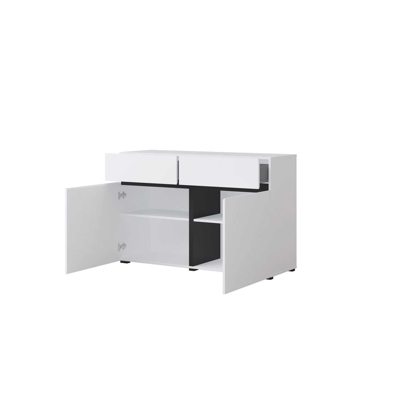 Dressoir Crotone - 2-deurs incl. 2 lades - Wit