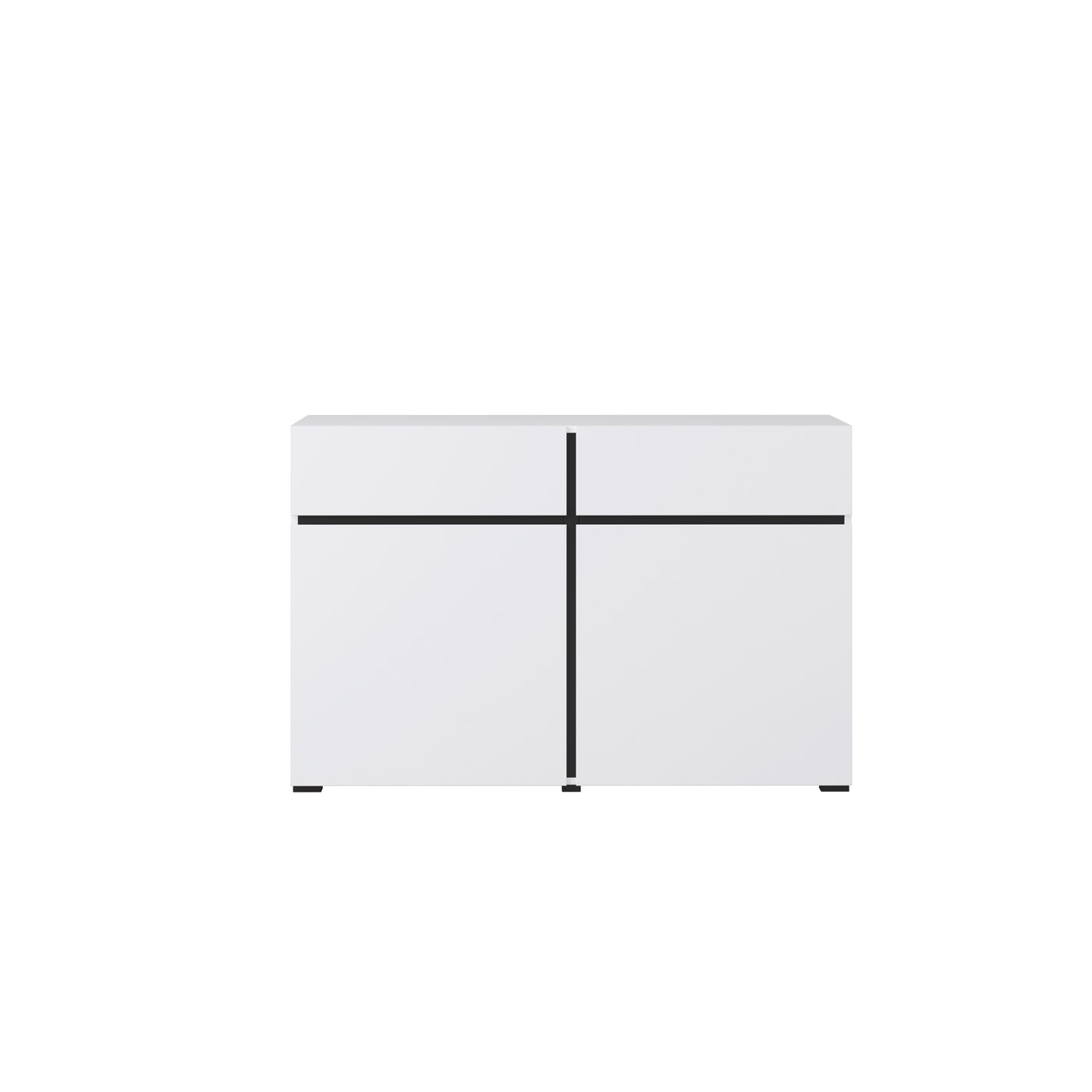 Dressoir Crotone - 2-deurs incl. 2 lades - Wit