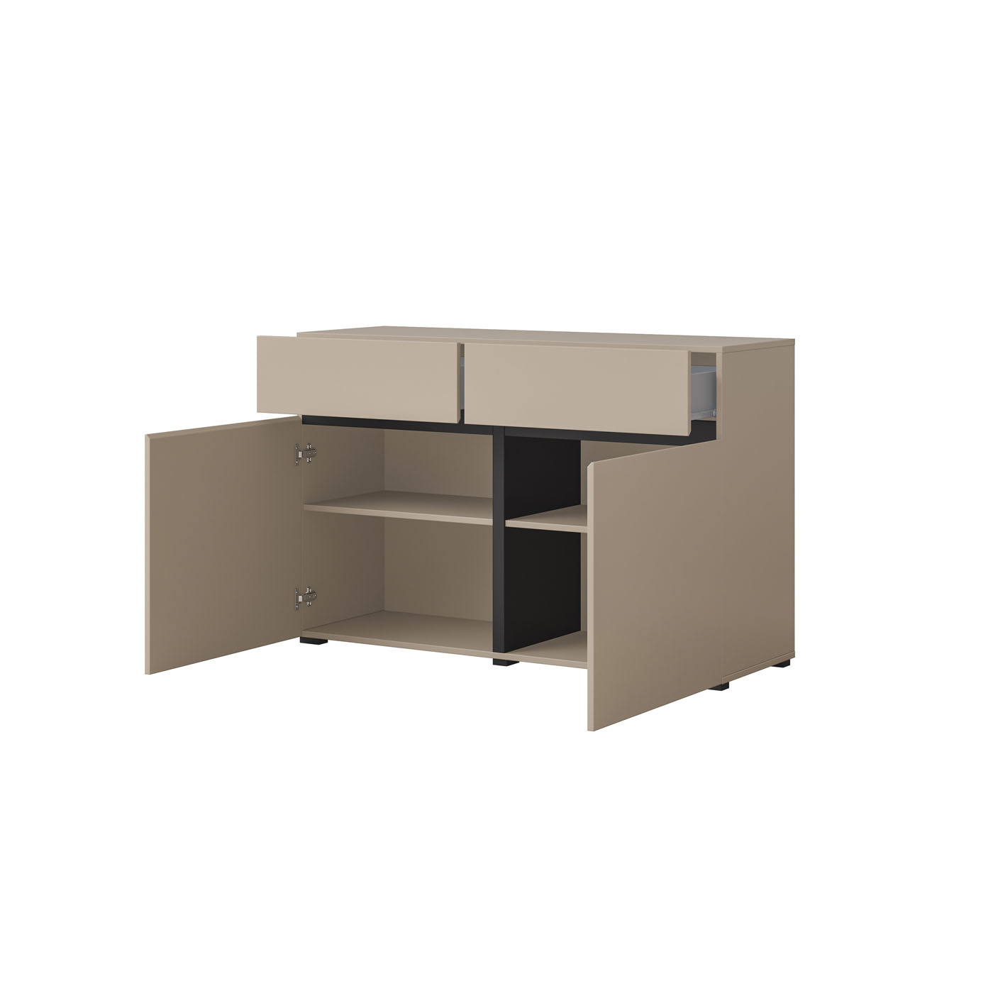 Dressoir Crotone - 2-deurs incl. 2 lades - Taupe