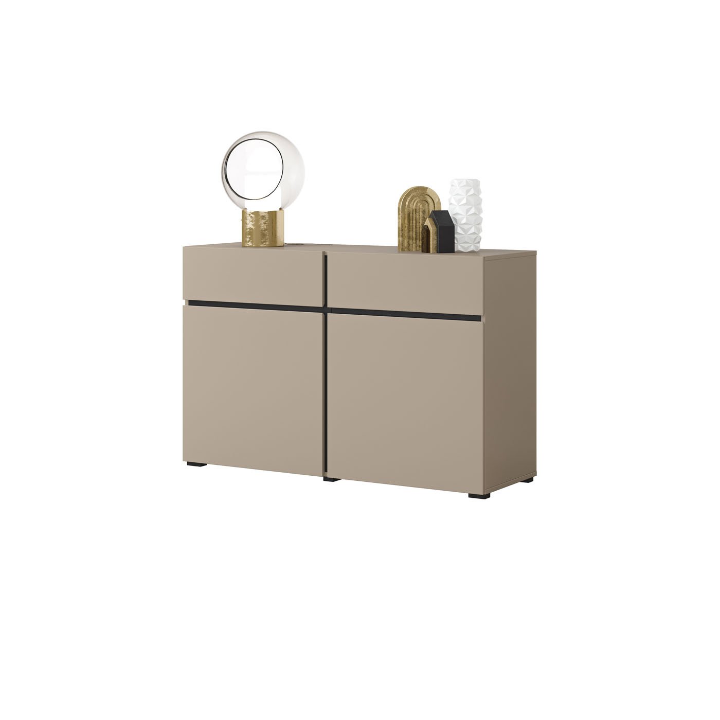 Dressoir Crotone - 2-deurs incl. 2 lades - Taupe