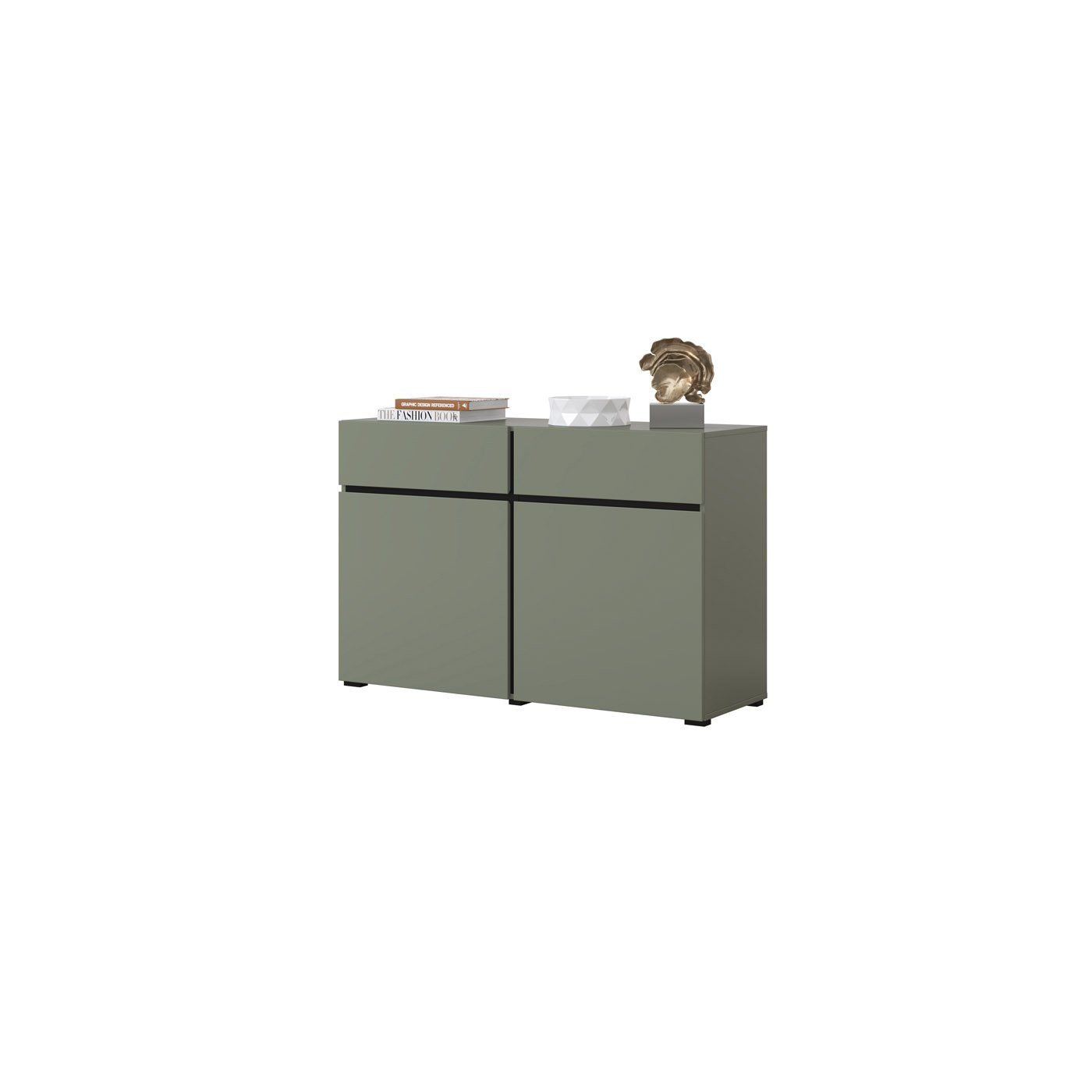 Dressoir Crotone - 2-deurs incl. 2 lades - Groen