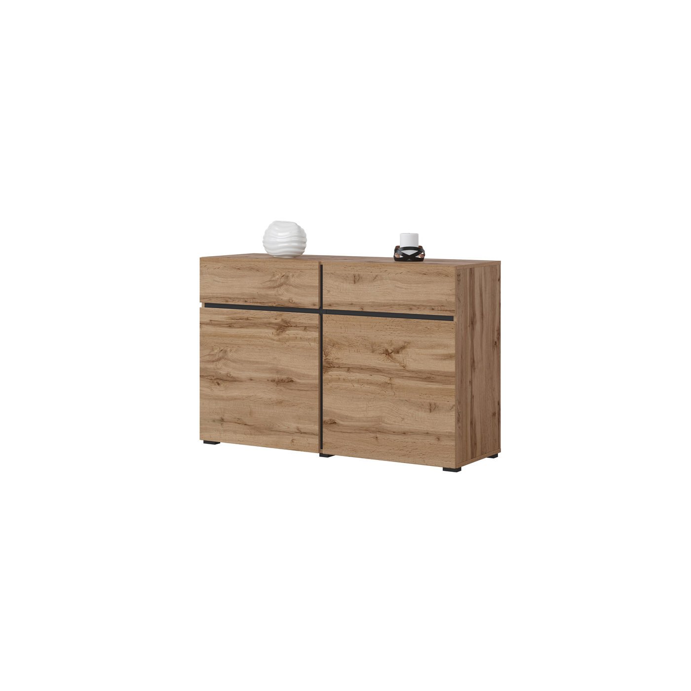 Dressoir Crotone - 2-deurs incl. 2 lades - Wotan Eiken