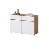 Dressoir Crotone - 2-deurs incl. 2 lades - Wotan Eiken / Wit