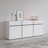 Dressoir Crotone - 3-deurs incl. 3 lades - Wit