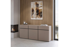 Dressoir Crotone - 3-deurs incl. 3 lades - Taupe