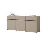 Dressoir Crotone - 3-deurs incl. 3 lades - Taupe