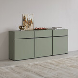 Dressoir Crotone - 3-deurs incl. 3 lades - Groen