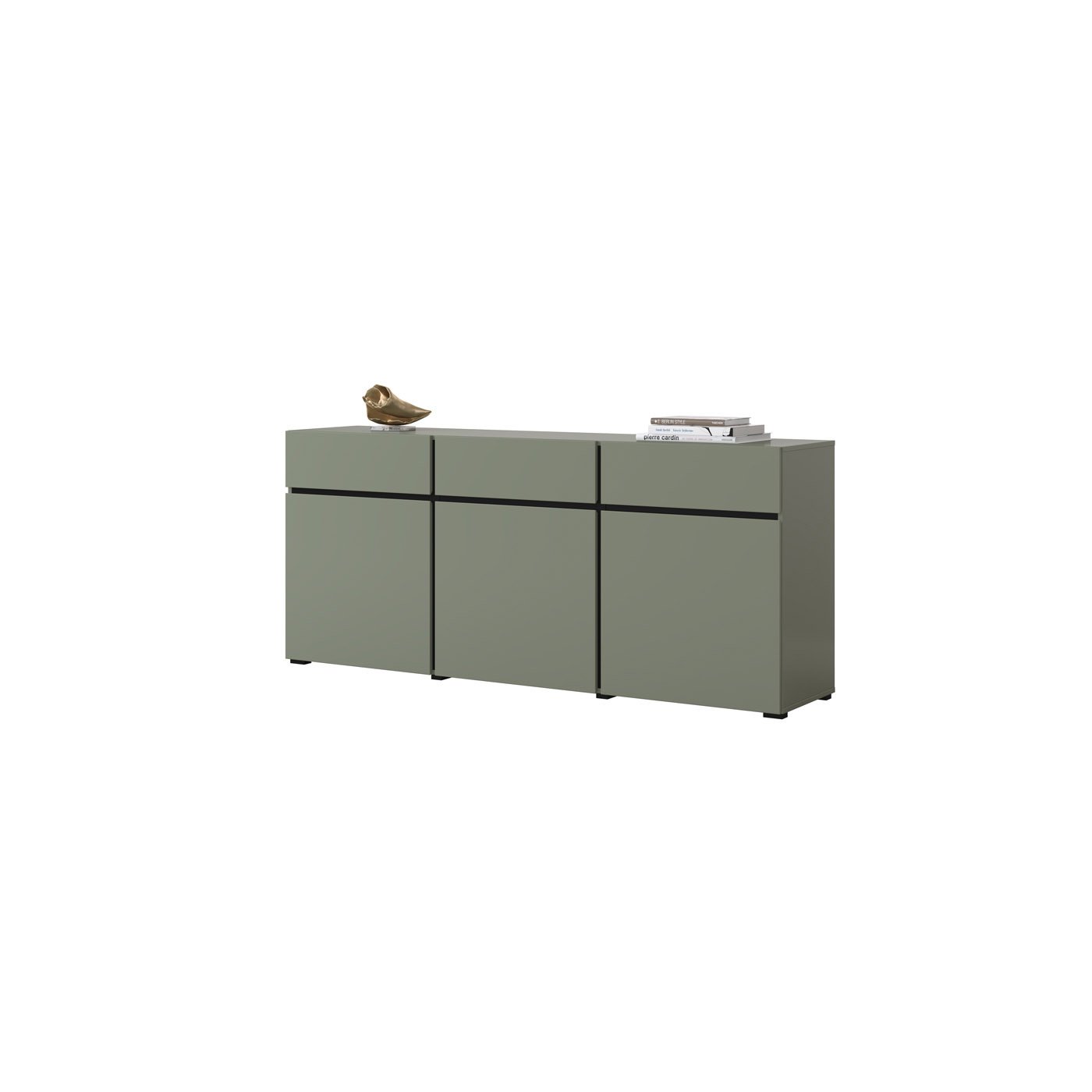 Dressoir Crotone - 3-deurs incl. 3 lades - Groen