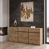 Dressoir Crotone - 3-deurs incl. 3 lades - Wotan Eiken