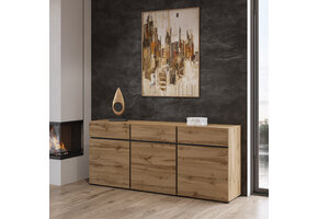 Dressoir Crotone - 3-deurs incl. 3 lades - Wotan Eiken