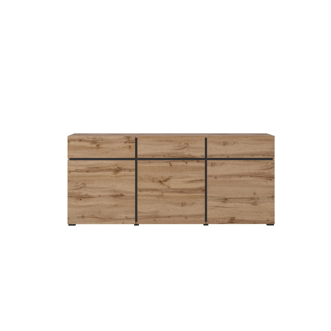 Dressoir Crotone - 3-deurs incl. 3 lades - Wotan Eiken