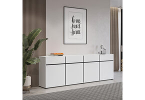 Dressoir Crotone - 4-deurs incl. 4 lades - Wit