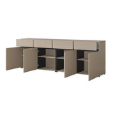 Dressoir Crotone - 4-deurs incl. 4 lades - Taupe