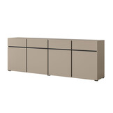 Dressoir Crotone - 4-deurs incl. 4 lades - Taupe