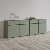 Dressoir Crotone - 4-deurs incl. 4 lades - Groen