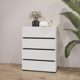 Ladekast Crotone - 4 lades - Wit