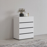 Ladekast Crotone - 4 lades - Wit