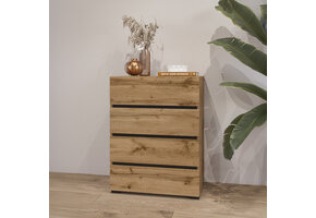 Ladekast Crotone - 4 lades - Wotan Eiken