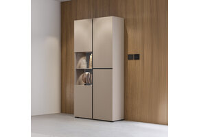 Vitrinekast Crotone - 2-deurs  - Taupe
